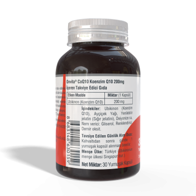 Q10 Koenzim 200 Mg 30 Yumuşak Kapsül